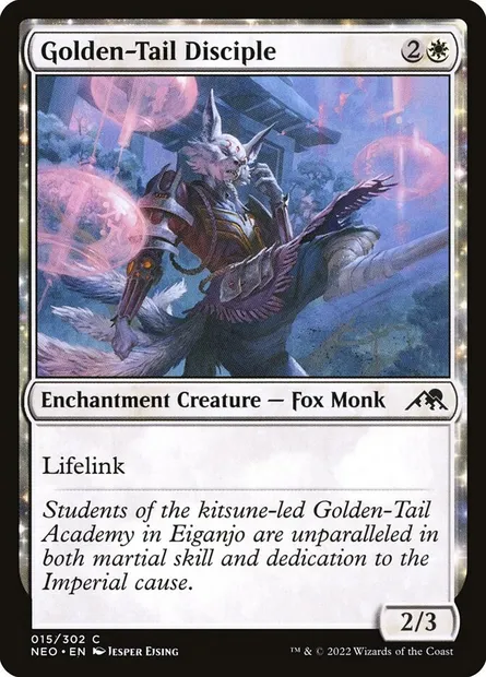 Golden-Tail Disciple, Magic card NEO 15 — Kamigawa: Neon Dynasty set