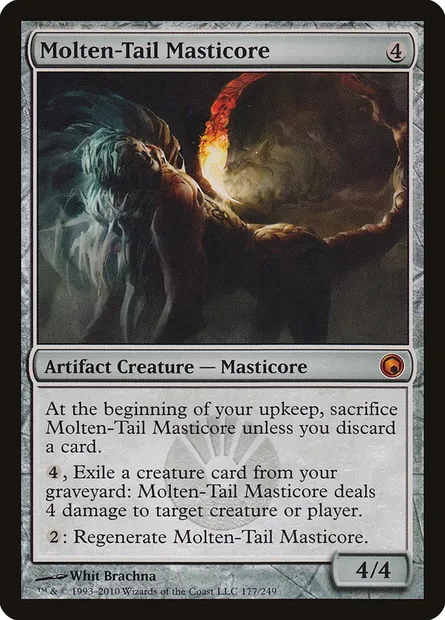 Molten-Tail Masticore, Magic card SOM 177 — Scars of Mirrodin set