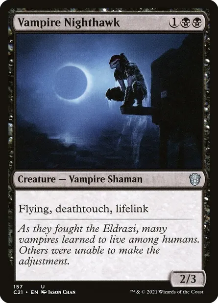Vampire Nighthawk, Magic card C21 157 — Commander 2021 set