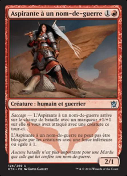 Aspirante à un nom-de-guerre, carte Magic KTK 126 — extension Les Khans de Tarkir