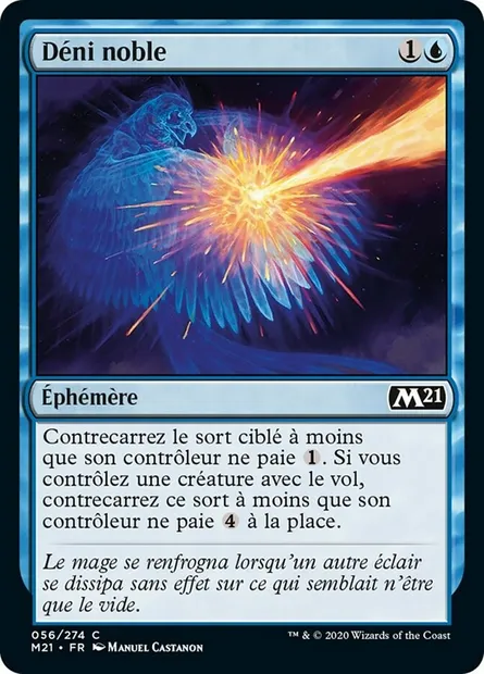Déni noble, carte Magic M21 56 — extension Core Set 2021