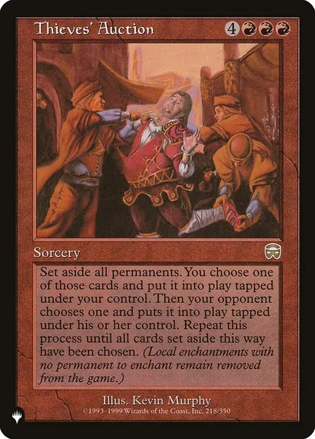 Thieves' Auction, Magic card PLST MMQ-218 — The List set