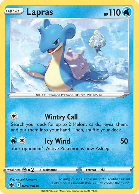 Lapras, Pokémon card CRE 29 — Chilling Reign set