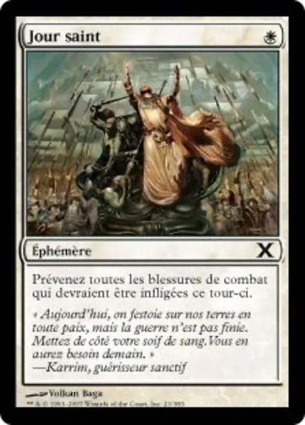 Jour saint, carte Magic 10E 21 — extension Dixième édition