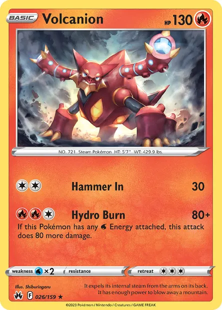 Volcanion, Pokémon card CRZ 026 — Crown Zenith set