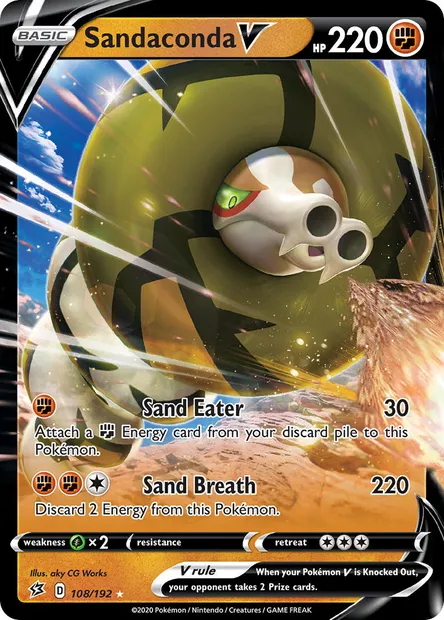 Sandaconda V, Pokémon card RCL 108 — Rebel Clash set