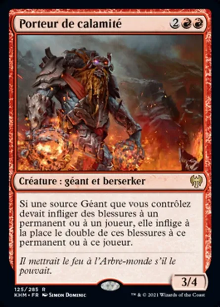 Porteur de calamité, carte Magic KHM 125 — extension Kaldheim