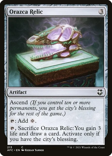 Orazca Relic, Magic card AFC 213 — Forgotten Realms Commander set