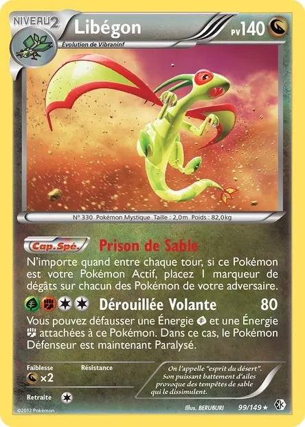 Libégon, carte Pokémon BCR 99 — extension Frontières Franchies