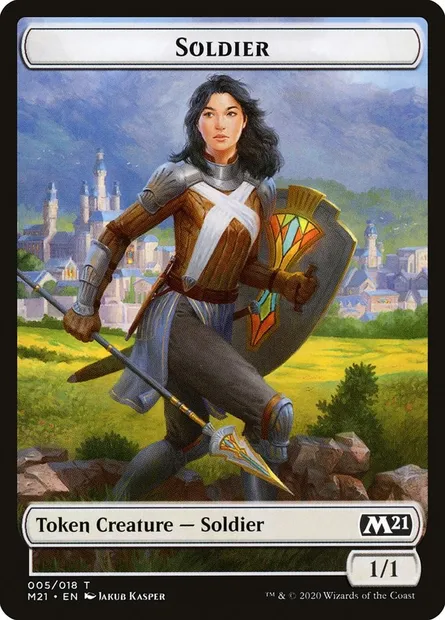 Soldier, carte Magic TM21 5 — extension Core Set 2021 Tokens