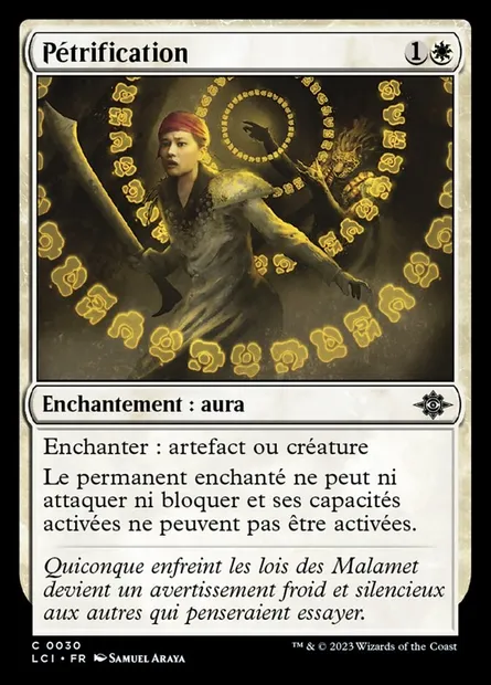 Pétrification, carte Magic LCI 30 — extension The Lost Caverns of Ixalan
