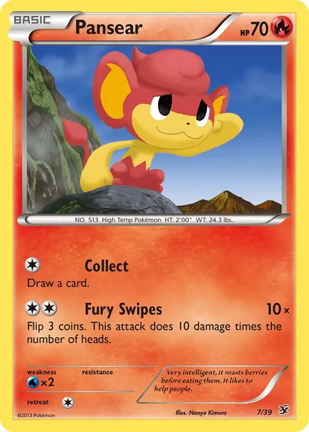 Pansear, Pokémon card KSS 7 — Kalos Starter Set set