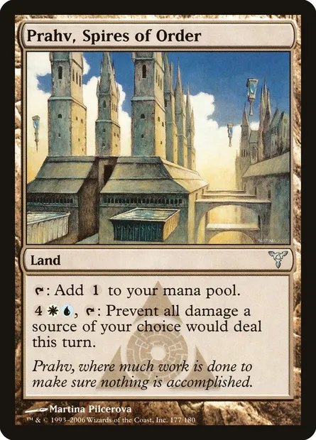 Prahv, Spires of Order, Magic card DIS 177 — Dissension set