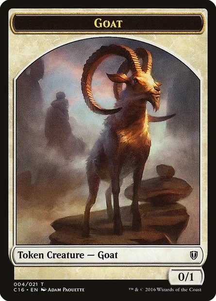 Goat, carte Magic TC16 4 — extension Commander 2016 Tokens