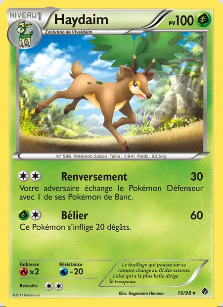 Haydaim, carte Pokémon EPO 16 — extension Pouvoirs Émergents