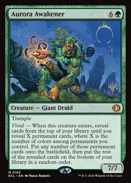 Aurora Awakener, Magic card PECL 165p — Lorwyn Eclipsed Promos set