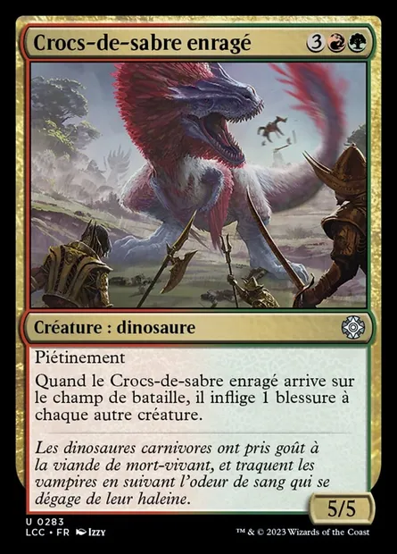 Crocs-de-sabre enragé, carte Magic LCC 283 — extension The Lost Caverns of Ixalan Commander