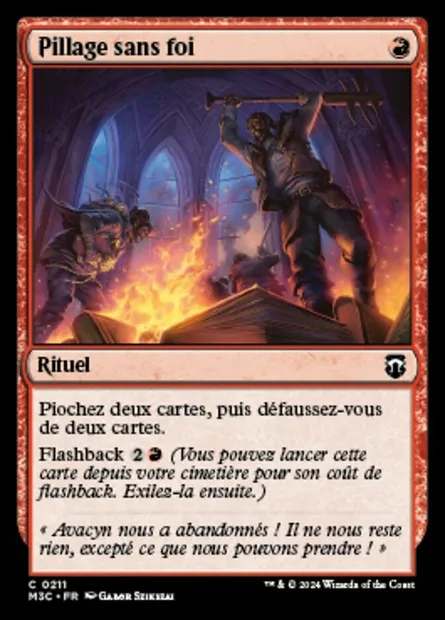 Pillage sans foi, carte Magic M3C 211 — extension Modern Horizons 3 Commander