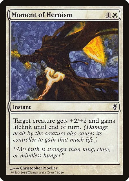 Instant d'héroïsme, carte Magic CNS 74 — extension Conspiration