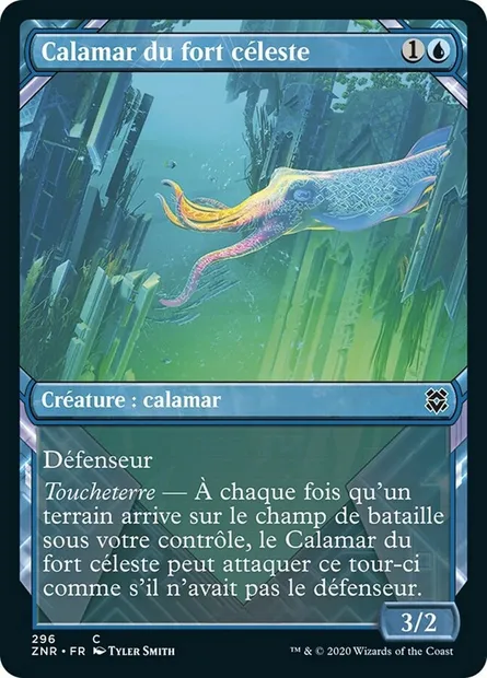 Calamar du fort céleste, carte Magic ZNR 296 — extension Renaissance de Zendikar