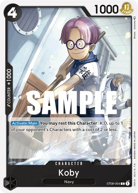 Koby, One Piece card ST08-004 — Monkey D. Luffy set