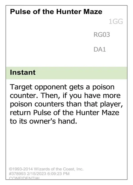Pulse of the Hunter Maze, Magic card UNK RG03c — Unknown Event set