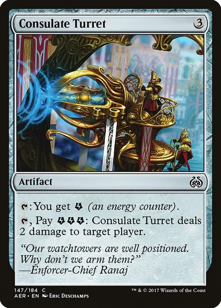 Consulate Turret, Magic card AER 147 — Aether Revolt set