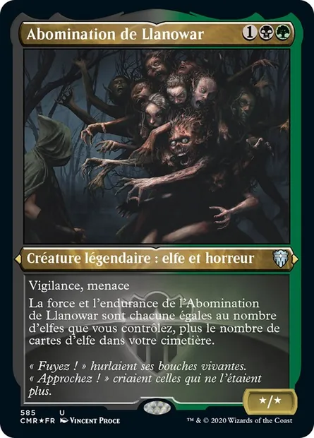 Abomination de Llanowar, carte Magic CMR 585 — extension Commander Legends