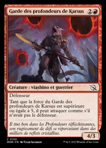 Garde des profondeurs de Karsus, carte Magic MOM 150 — extension L'invasion des machines