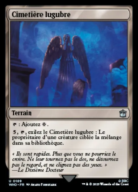 Cimetière lugubre, carte Magic WHO 189 — extension Doctor Who