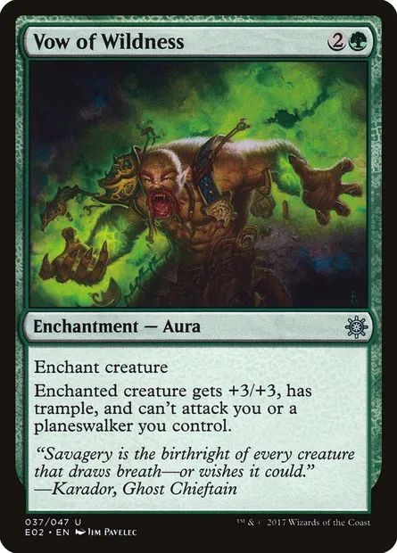 Vow of Wildness, Magic card E02 37 — Explorers of Ixalan set