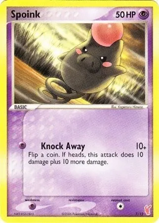 Spoink, Pokémon card TK2P 007 — EX Trainer Kit 2 (Plusle) set