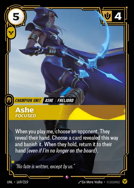 Ashe, carte Riftbound UNL 169 — extension Unleashed
