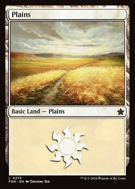 Plains, Magic card FDN 273 — Foundations set