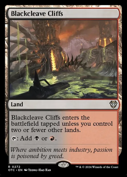 Blackcleave Cliffs, Magic card OTC 272 — Outlaws of Thunder Junction Commander set