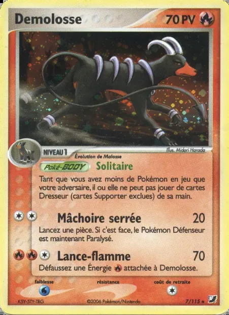 Demolosse, carte Pokémon UF 7 — extension EX Forces Cachées