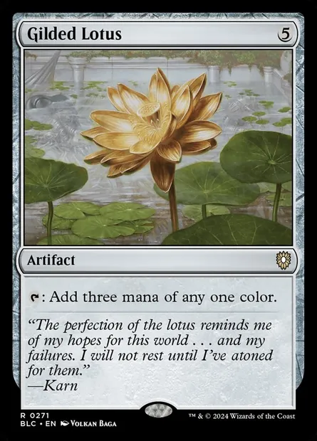 Gilded Lotus, Magic card BLC 271 — Bloomburrow Commander set