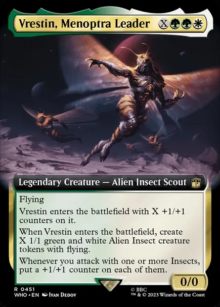 Vrestin, Menoptra Leader, Magic card WHO 451 — Doctor Who set
