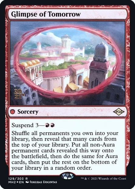 Aperçu de demain, carte Magic PMH2 129s — extension Modern Horizons 2 Promos
