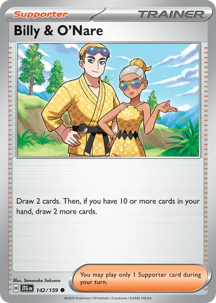 Billy & O'Nare, Pokémon card JTG 142 — Journey Together set