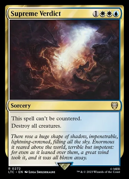 Supreme Verdict, Magic card LTC 272 — Tales of Middle-earth Commander set