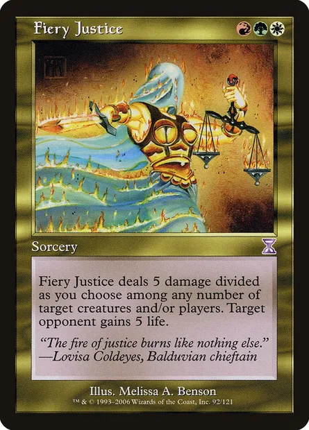 Fiery Justice, Magic card TSB 92 — Time Spiral Timeshifted set