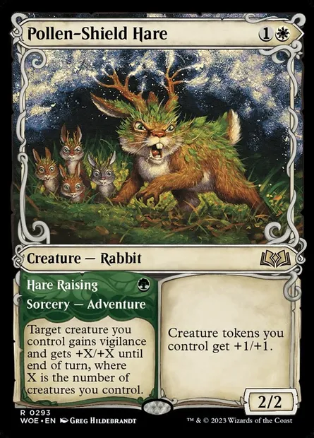 Pollen-Shield Hare // Hare Raising, Magic card WOE 293 — Wilds of Eldraine set
