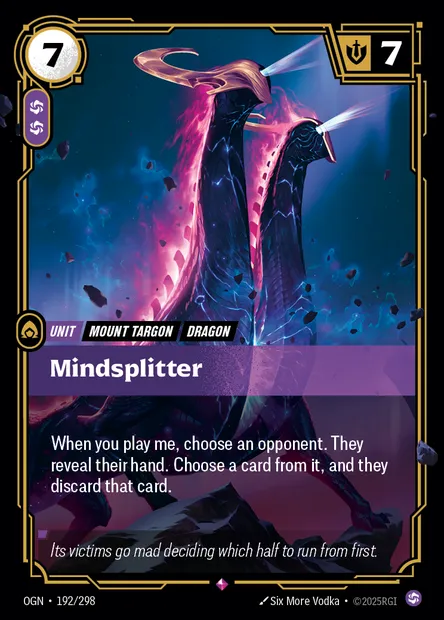 Mindsplitter, Riftbound card OGN 192 — Origins set