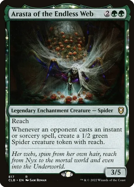 Arasta of the Endless Web, Magic card CLB 817 — Commander Legends: Battle for Baldur's Gate set