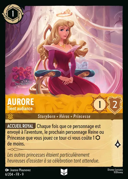 Aurore - Tient audiance, carte Disney Lorcana CH9-006 — extension Fabuleux