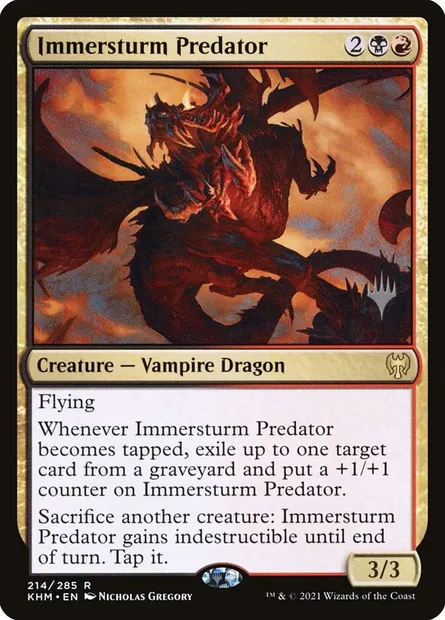 Immersturm Predator, Magic card PKHM 214p — Kaldheim Promos set