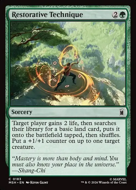 Restorative Technique, Magic card MSH 183 — Marvel Super Heroes set