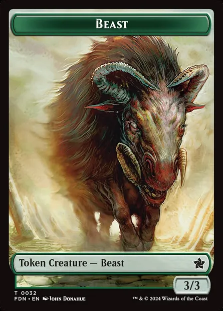 Beast, carte Magic TFDN 32 — extension Foundations Tokens