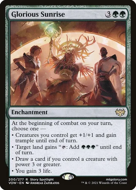 Glorious Sunrise, Magic card VOW 200 — Innistrad: Crimson Vow set